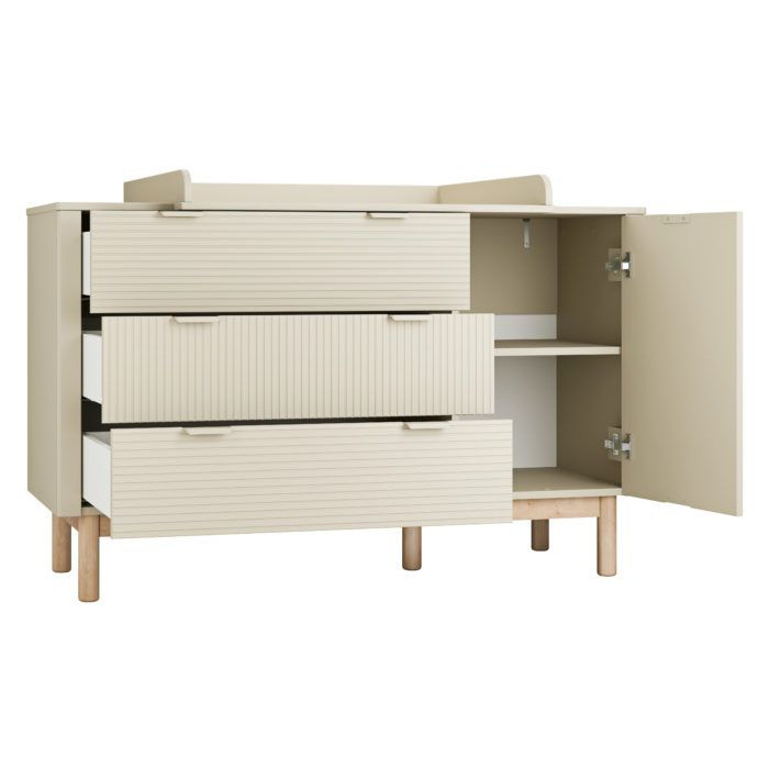 Chest of drawers with 3 drawers and 1 door (Stripe collection)